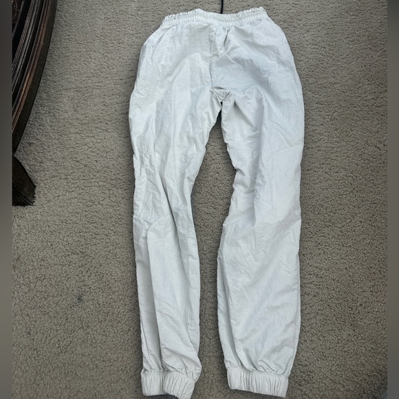 Vintage Nike logo branded fleece sweatpants jogger size XS gray white stripe - Picture 9 of 12